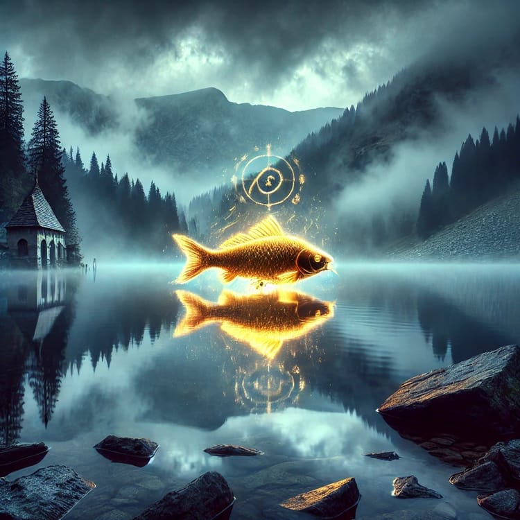 3/ Fiction: The mysterious Golden Perch (the Fish of infinite Wisdom of Balea Lake)
