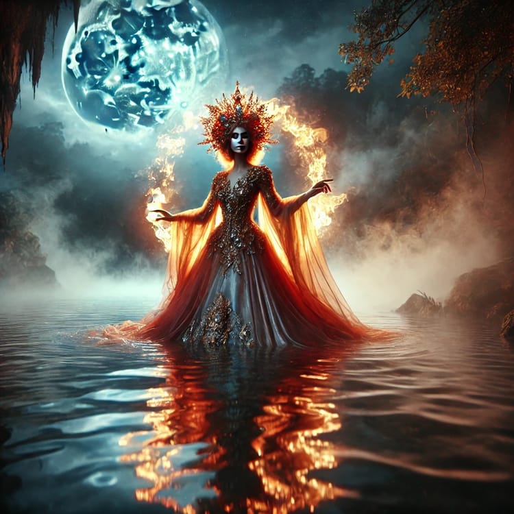 7/ Fiction: The lady of the lake with the Fiery crown